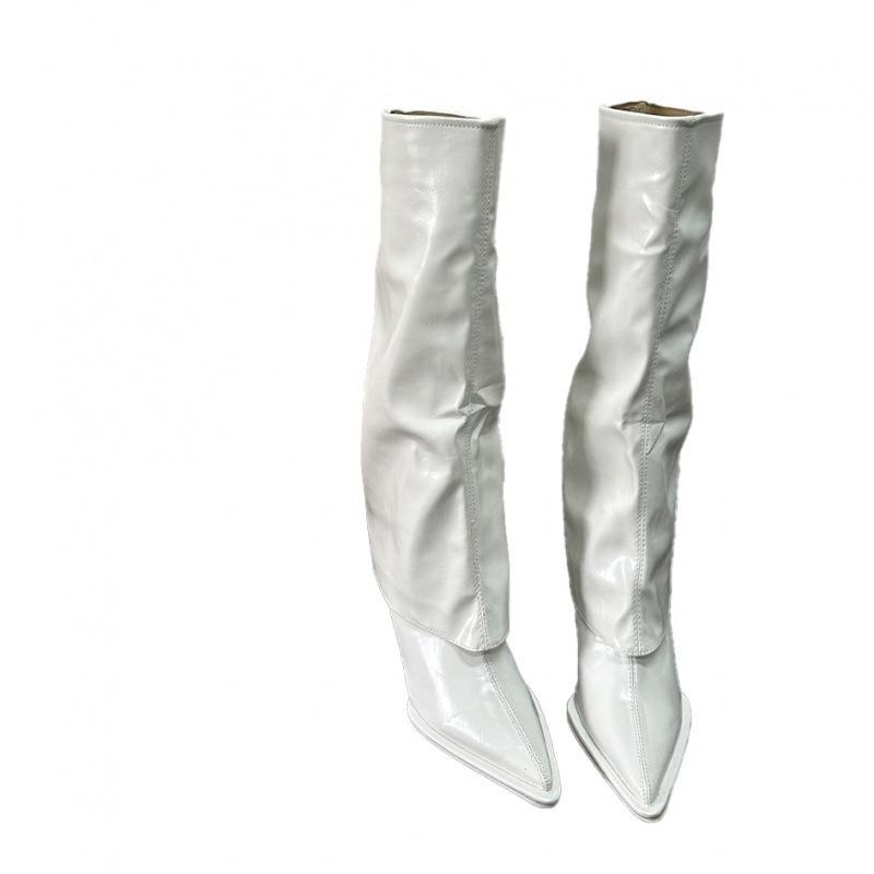 Internet Celebrity European and American Style Pants Boots Women's Autumn 2025 New High Heel Thin Heel Pointed But Knee Long Knight Boots