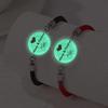 2 Pcs/Set Stainless Steel Couples Bracelet For Women Lover Luminous Sun Moon Rope Charm Friendship Valentine'S Day Jewelry Gift