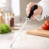 Stainless Steel Knife Sharpening Rod Silver and Black Honing Steel Rod  Home Kitchen