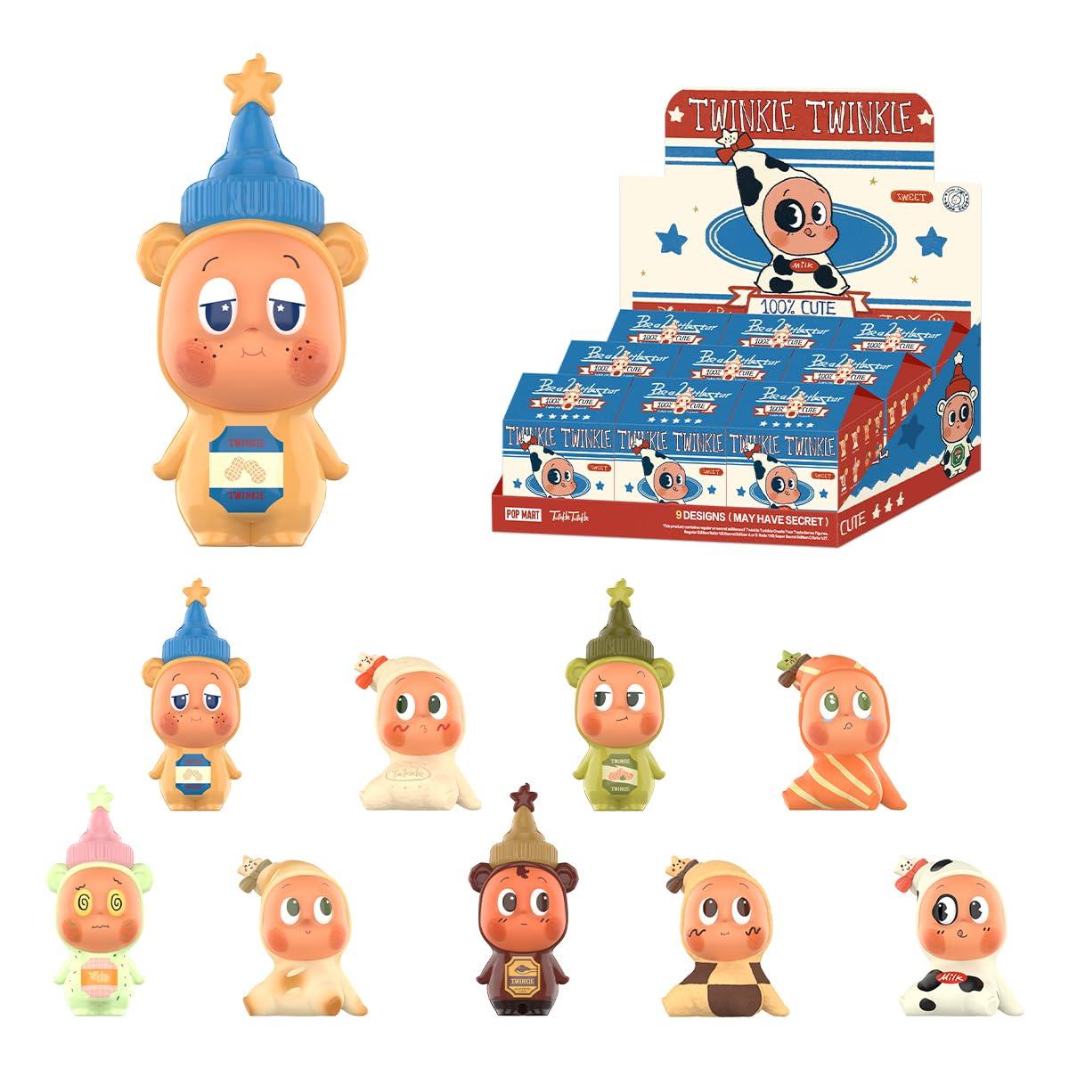 

POP MART Twinkle Twinkle Create Your Taste Box of Pop Mart Gachapon Blind Box Plastic Premium PVC Soft Original Birthday Gift Series-A [Assorted 9]