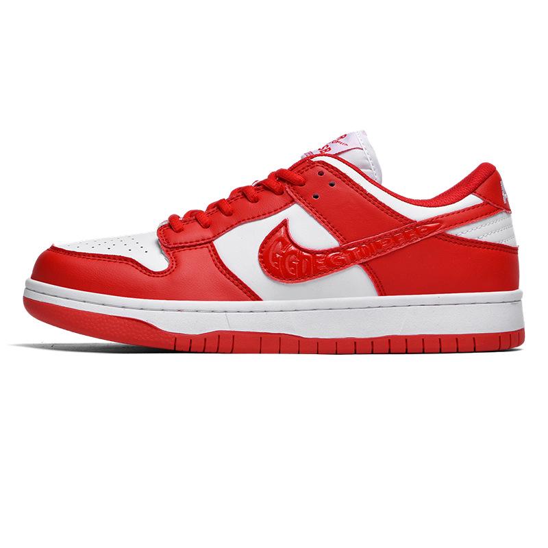 Putian AJ Dunk Weinrot Herren Low-Top Sneaker, Air Force 1 Lässige Damenschuhe Neuer Stil