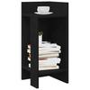 VidaXL Side Table with Shelf Black 25.5x27x60 Cm, End Table, Sofa Side Table, Lamp Table, Table 858544