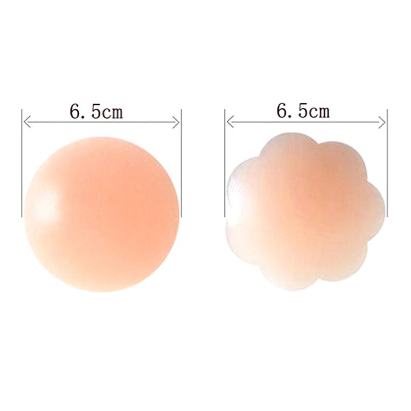 2Pcs Intimates Accessories Reusable Invisible Silicone Nipple Cover Self Adhesive Breast Chest Bra Pasties Mat Stickers