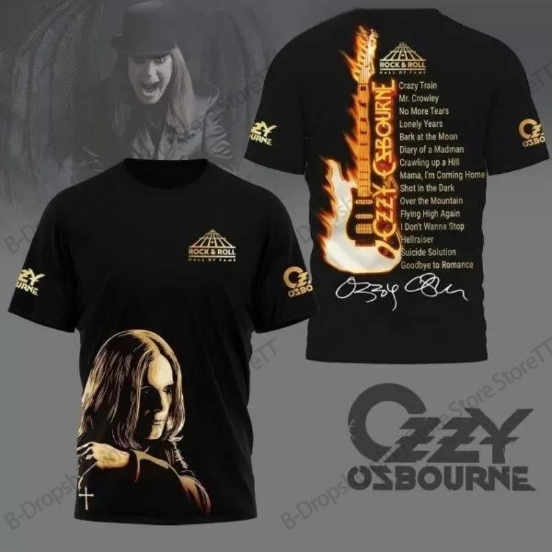 Men T-shirt Rock Band Ozzy Osbourne 3d Print T Shirt Tops Womens Sports Large Size Tops Tees Summer Tshirt Kids Clothes Street
