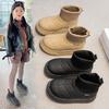 Children's Velvet Cotton Shoes 2025 Winter New Girls Socks Boots Boys Cotton Boots Warm Girls Thickened Snow Boots
