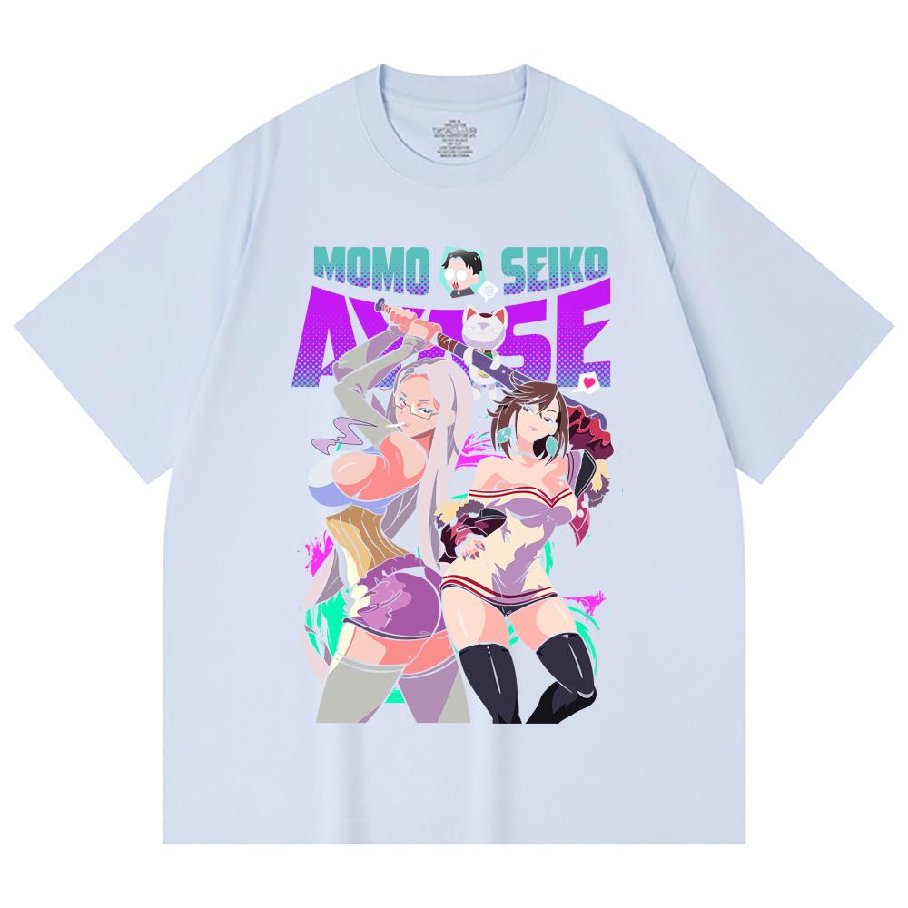 230 Gsm 100% Cotton Dandadan V22 Momo Seiko Print Unisex Heavy Cotton T Shirt