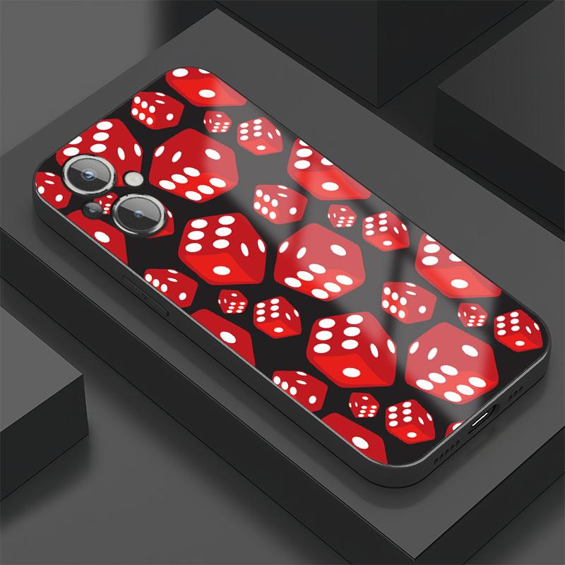 Shockproof Glass Phone Case For Oneplus Ace Pro Silicone Protective Cover For One Plus Ace 3 2 Pro Luxury Print Dice Fundas