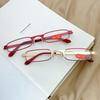 Pen Holder Reading Glasses Women'S Elegant Simple Portable Gold Rim Elderly Glasses Narrow Frame Light Casual Reading Glasses