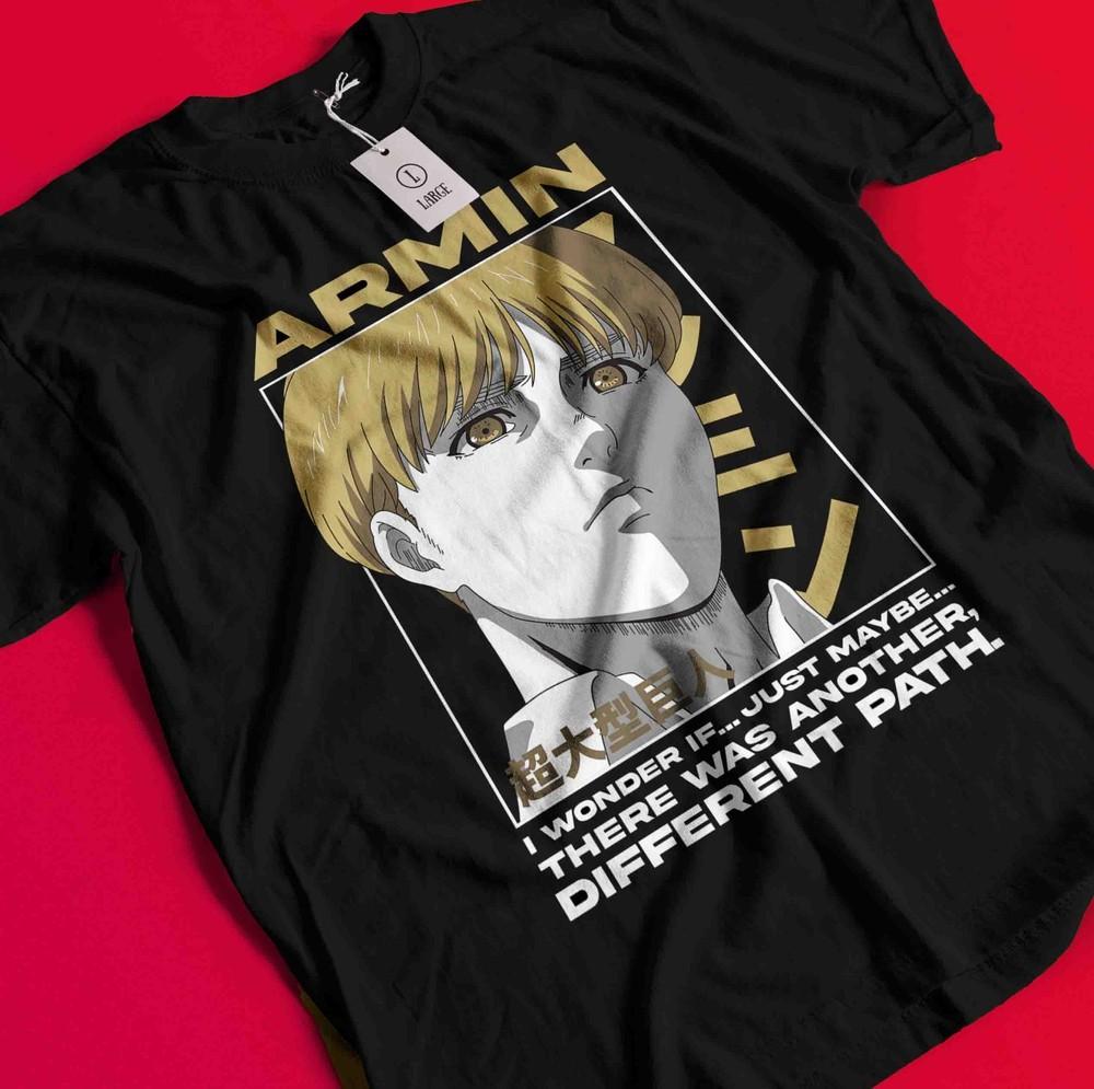 Attack On Titan Shirt Colossal Armin Tshirt Levi T-Shirt AOT Eren Mikasa Hange AA230