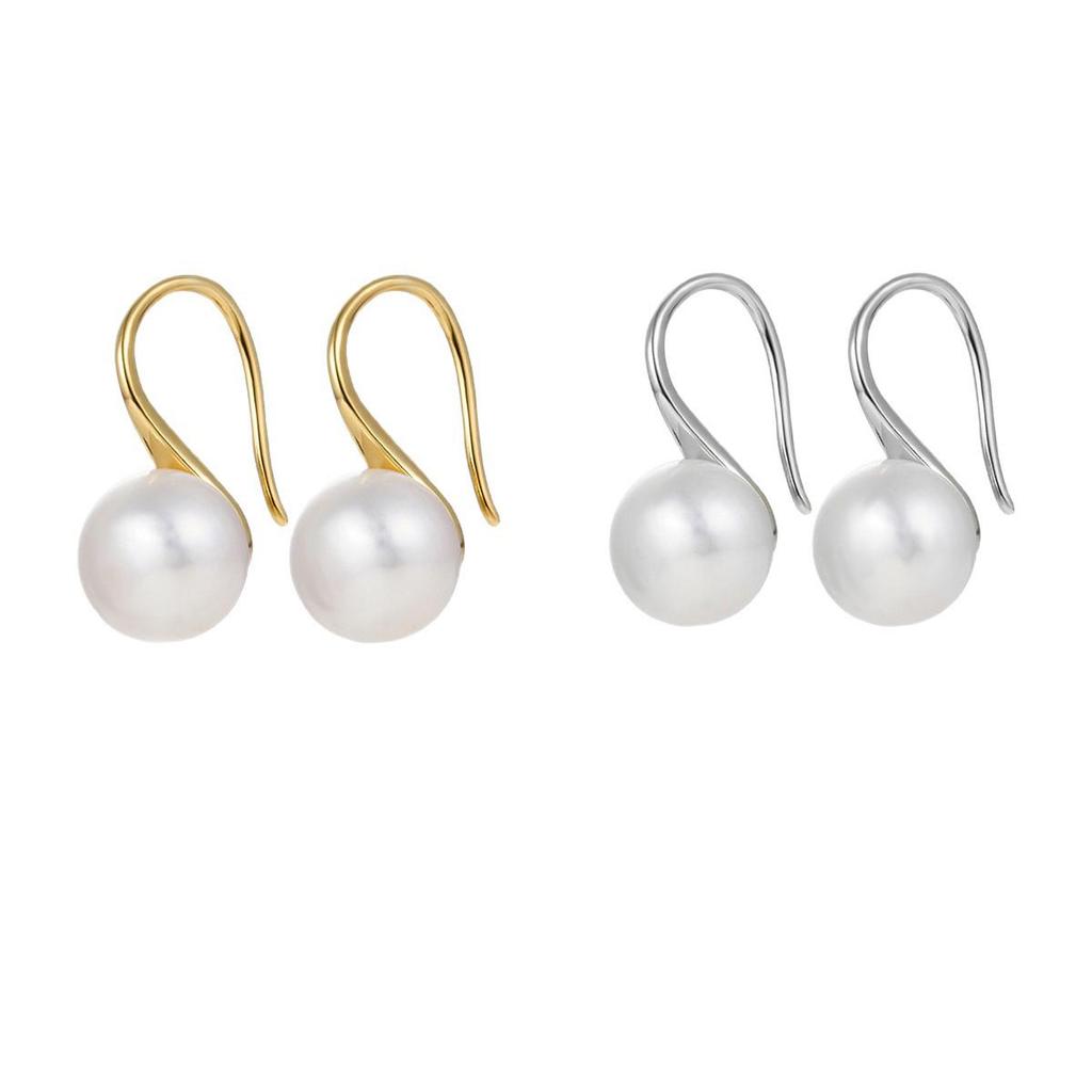 S925 Sterling Silver Retro Pearl Earrings: Elegant, Trendy, and Versatile Women's Jewelry
