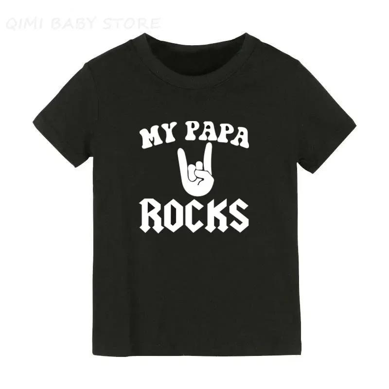 Born To Rock Kids TShirt Boys Girls Unisex Baby Clothes Cool Fashion Style Tops Children Summer Short Sleeve Graphic Tee Shirt
