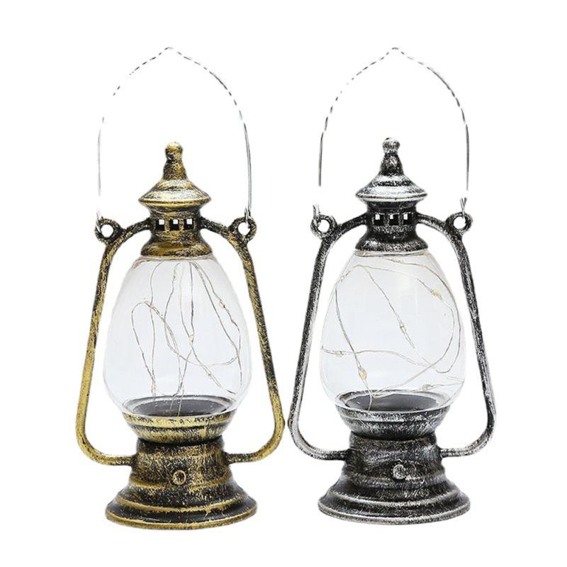 Retro Led Oil Lamp Lantern Multifunctional Electronic Candle Light Creative Hanging Ornaments