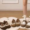 Fischerschuhe 2025 neue flachbodige Retro Französische Mary Jane Damenschuhe Frühling und Herbst weichsohlige vielseitige Doudou Einzelchuhe Kinder
