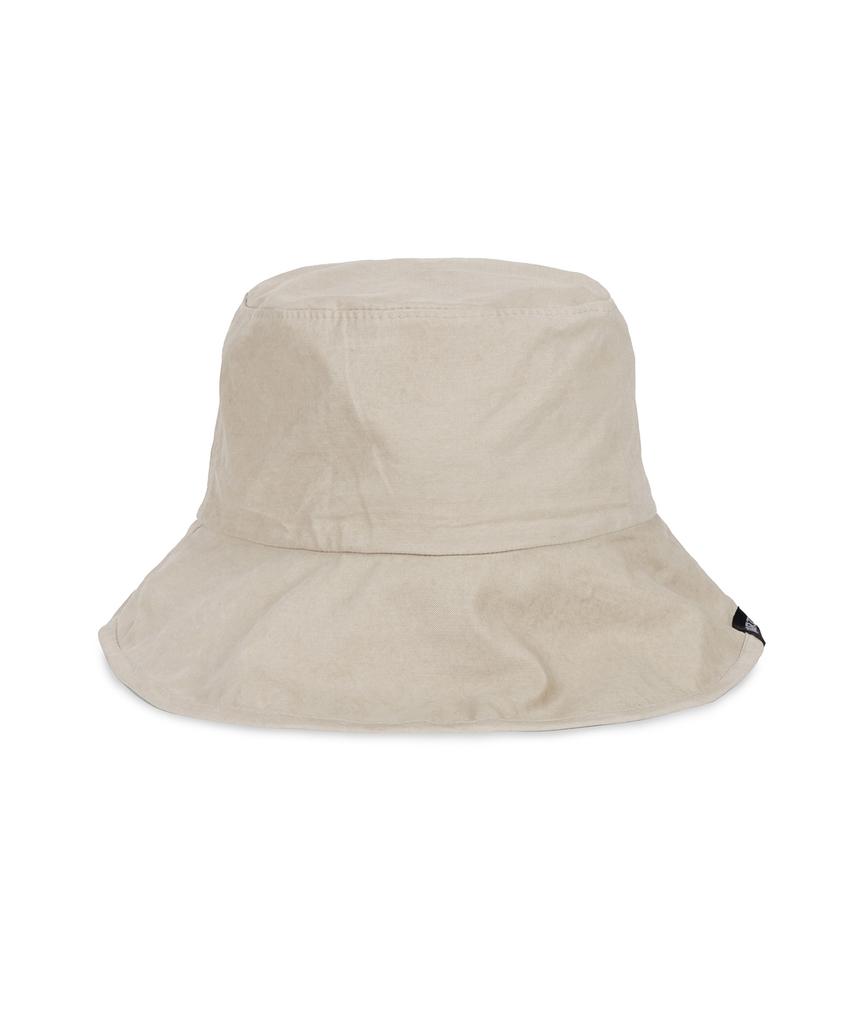 Bajal Wide Brim Washed Bucket Hat Beige