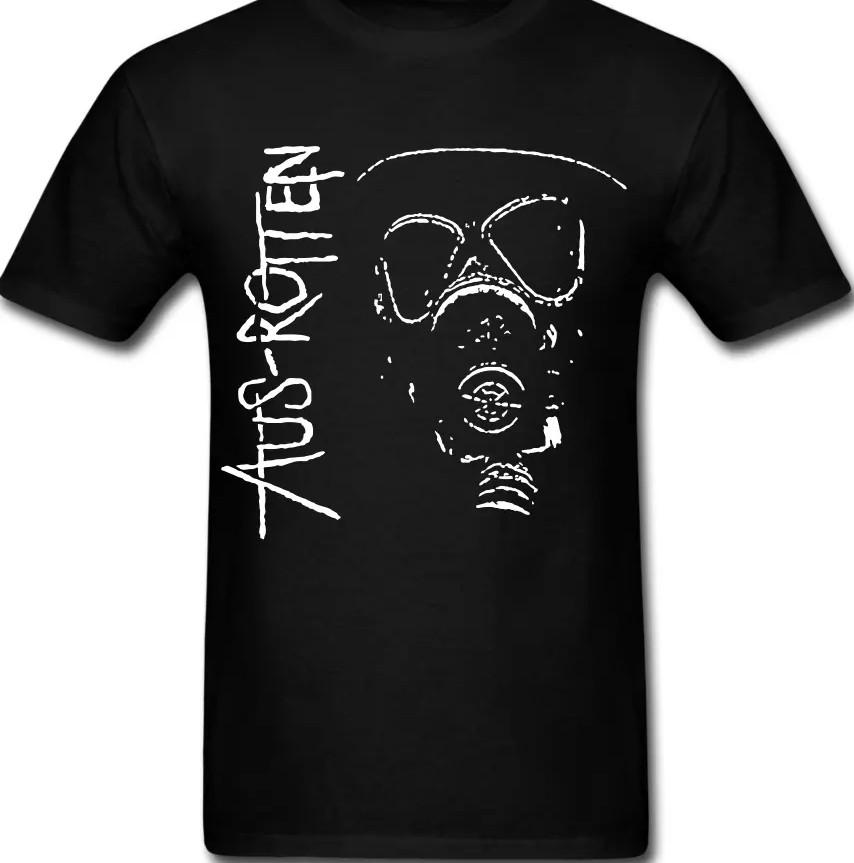 Aus Rotten Gas Mask Punk Rock Music Band T shirt tee M