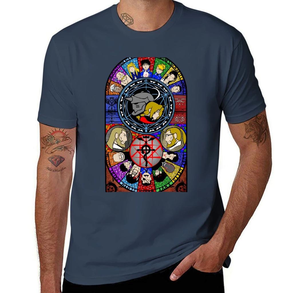Fullmetal Alchemist Stained Glass TShirt Sport Basic Moisture Wicking Tee