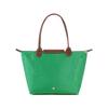 Longchamp Le Pliage Solid Logo Recycled Polyamide Canvas Dumpling Bag Tote Shoulder Bag Medium Women Bags Green 2605089P88