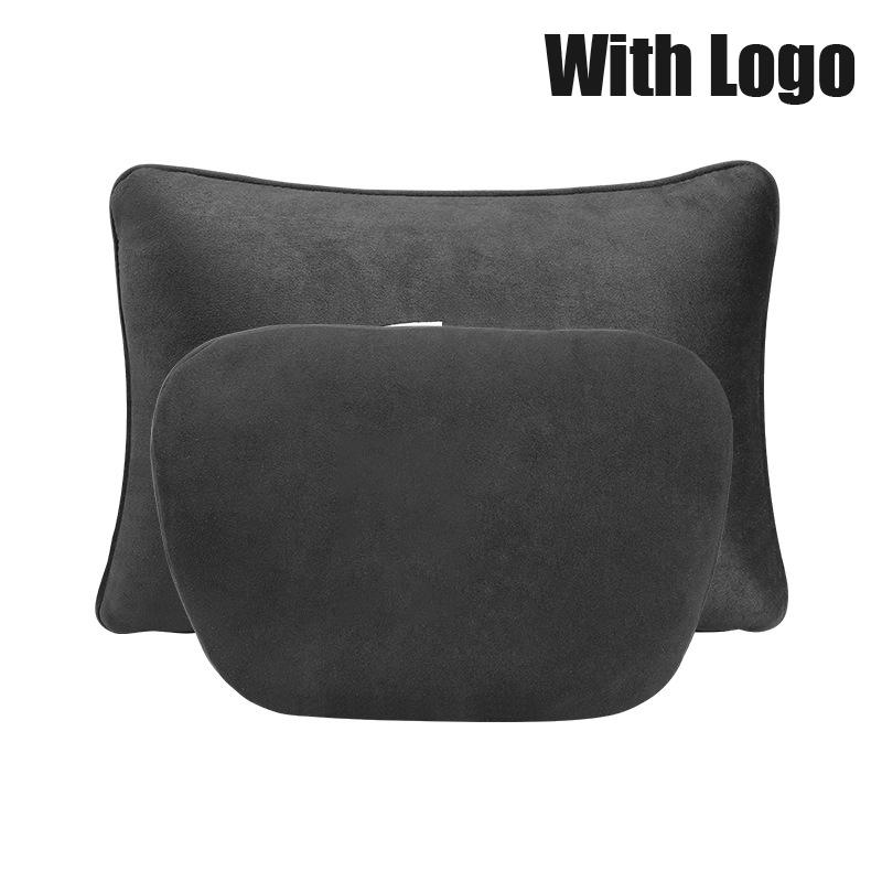 Car Seat Headrest Neck Pillow Memory Soft Comfort Neck Cushion With Logo Car Accessories for Model 3 Model Y Model S Model X