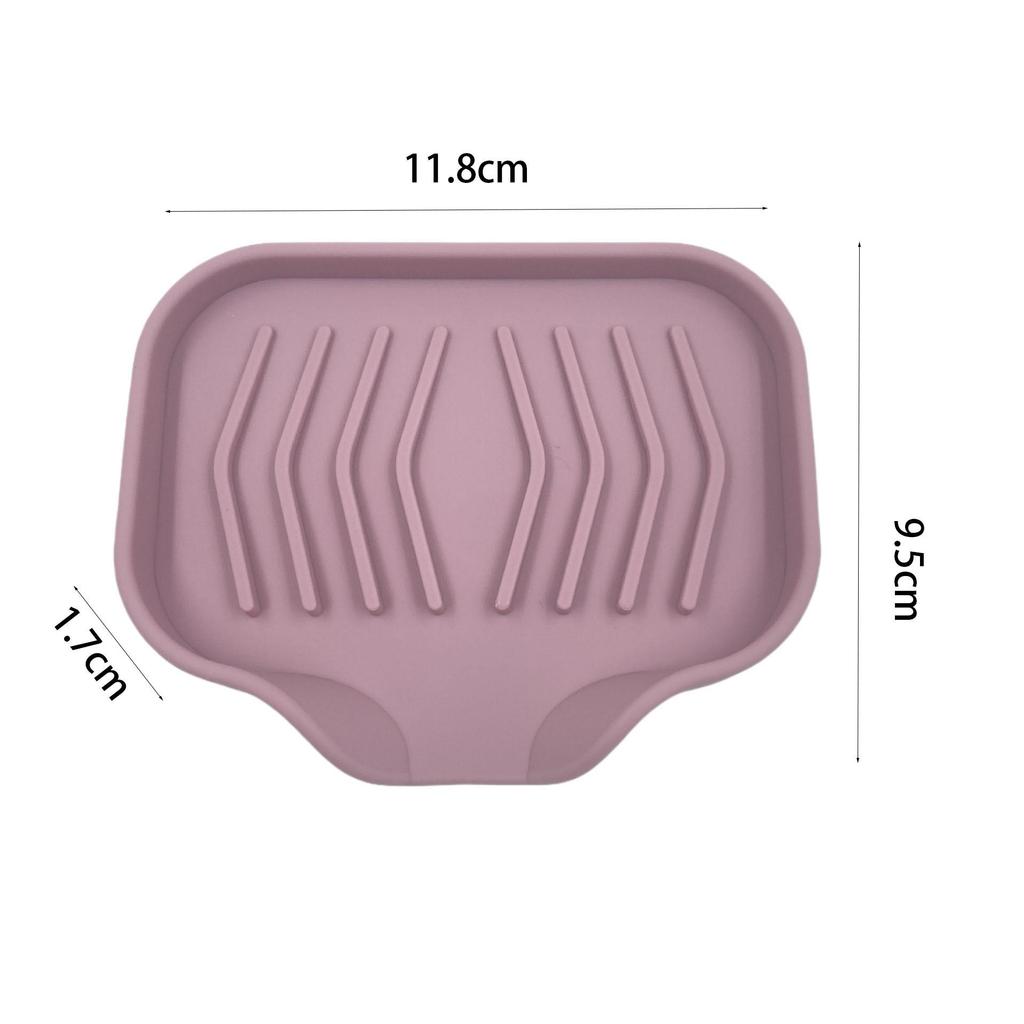 Silicone Soap Holder, Anti-slip Draining & Flowing Soap Dish for Home