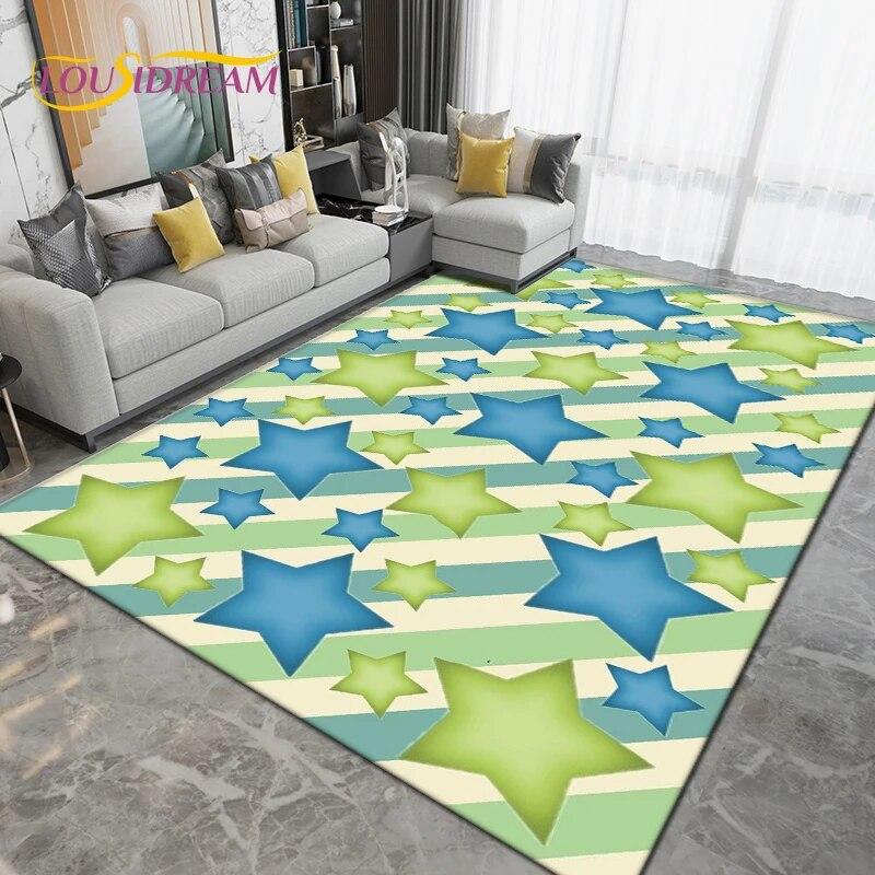 Pentagon Five-pointed Star Area Rug,Carpet Rug for Living Room Bedroom Sofa,Kitchen Bathroom Doormat Non-slip Floor Mat Gifts
