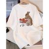 Unique Cartoon Womens Graphic Tees ShortSleeve TShirt New LooseFitting Style with Design and Print Flattering Top Oversize