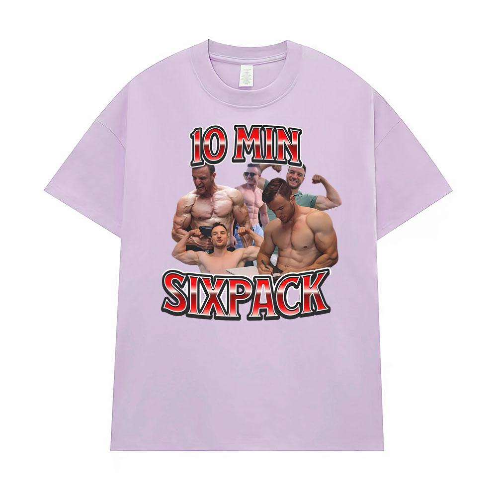 10 Min Sixpack Sasha Huber Vintage Gym Workout T Shirts Men Women Clothing High Quality Trend Cool T-shirts Short Sleeve T Shirt