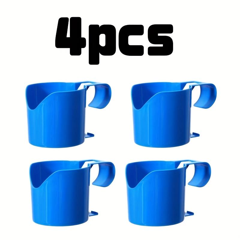 Blue Pool Cup Holder-Ground Clip for Pools or Smaller Round Top Rails-ground Pool Cup Holder,suitable for Water,beer and Phones