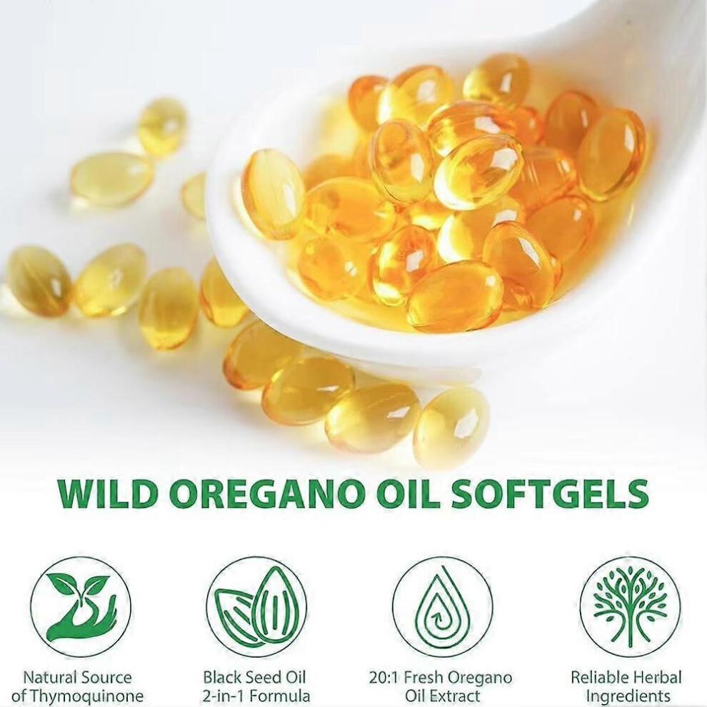 Oil of Oregano Black Seed Oil 6000mg Nutrition Gels & Chews 180/300 Count