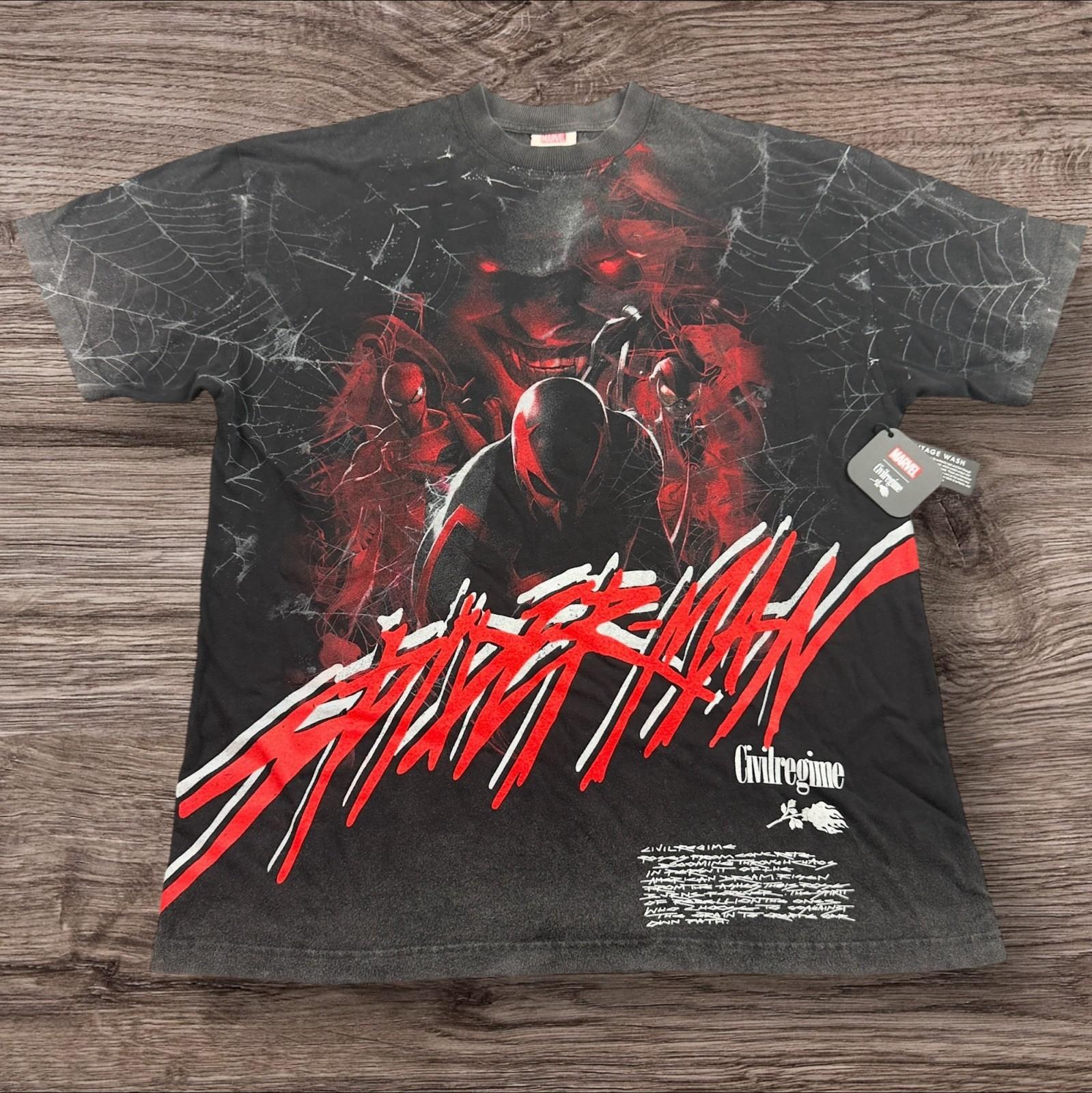 Civil Regime X Spider-Man Oversized Graphic Size X-Large Unisex T-Shirt M