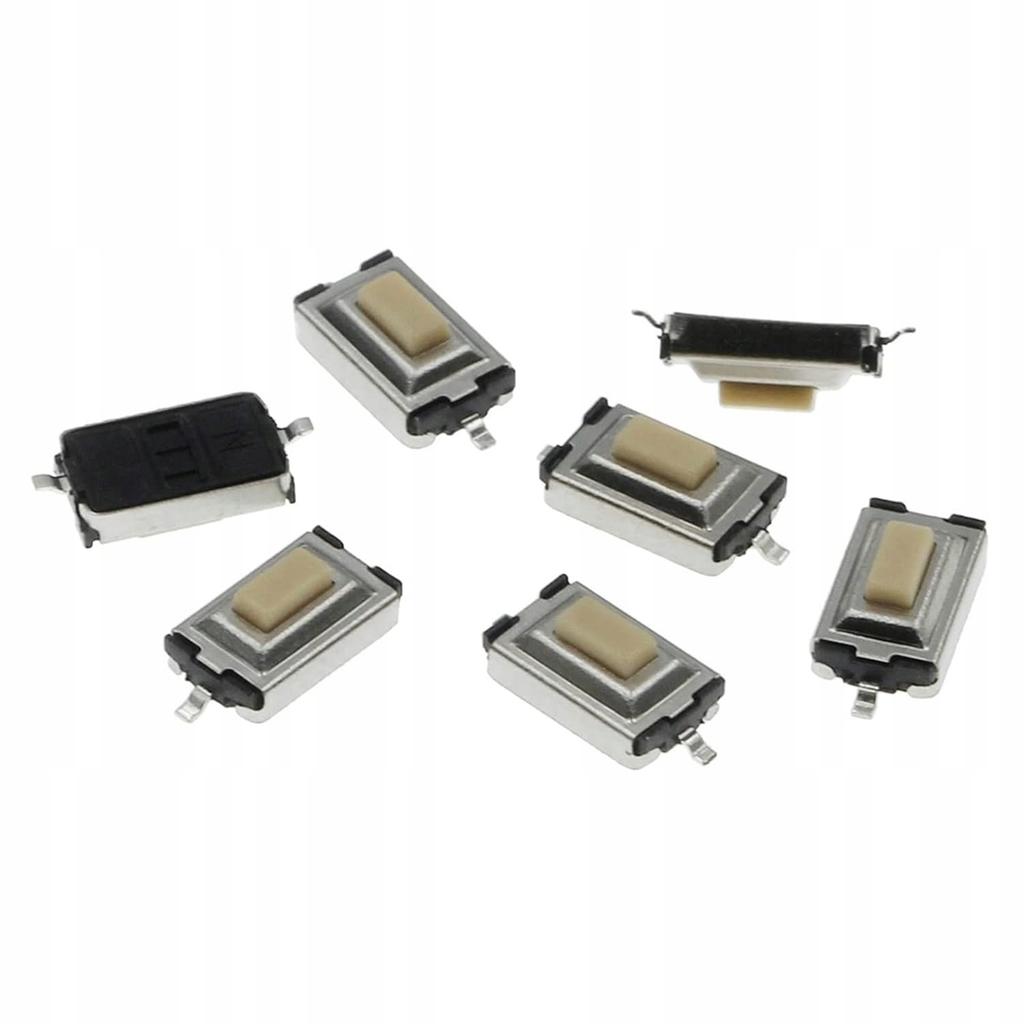 Rosfix Przełącznik Tact Switch SMT Monostabilny – Kompaktowe Wymiary 3x6 mm | Wysokość 2.5 mm | Zestaw 10szt.