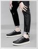 Men's Handmade Retro White Low-Top Board Shoes - Versatile Cowhide Casual Flats for Spring