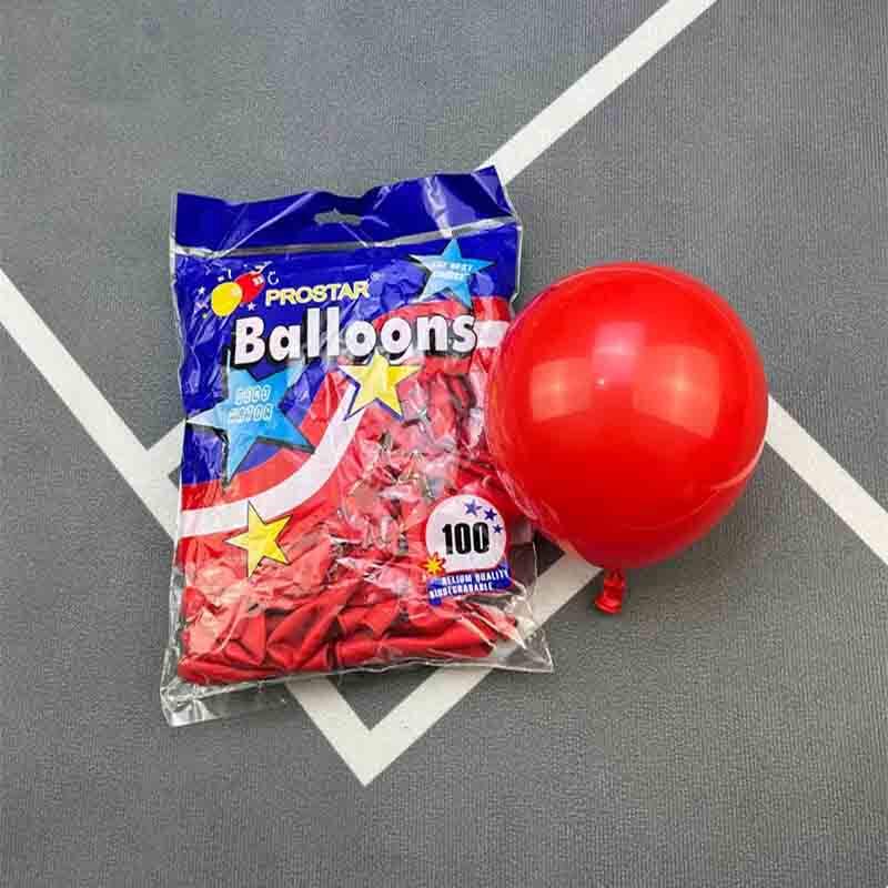 Jinlongxing 5-inch Matte Wedding Balloons (100-Pack) ярко-красный