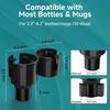 Car Cup Holder Expander, 2 In 1 Cup Holder Extender Adapter With Expandable Base, Fits Yeti, Hydroflask, Large Water Bottles 10-46 OZ