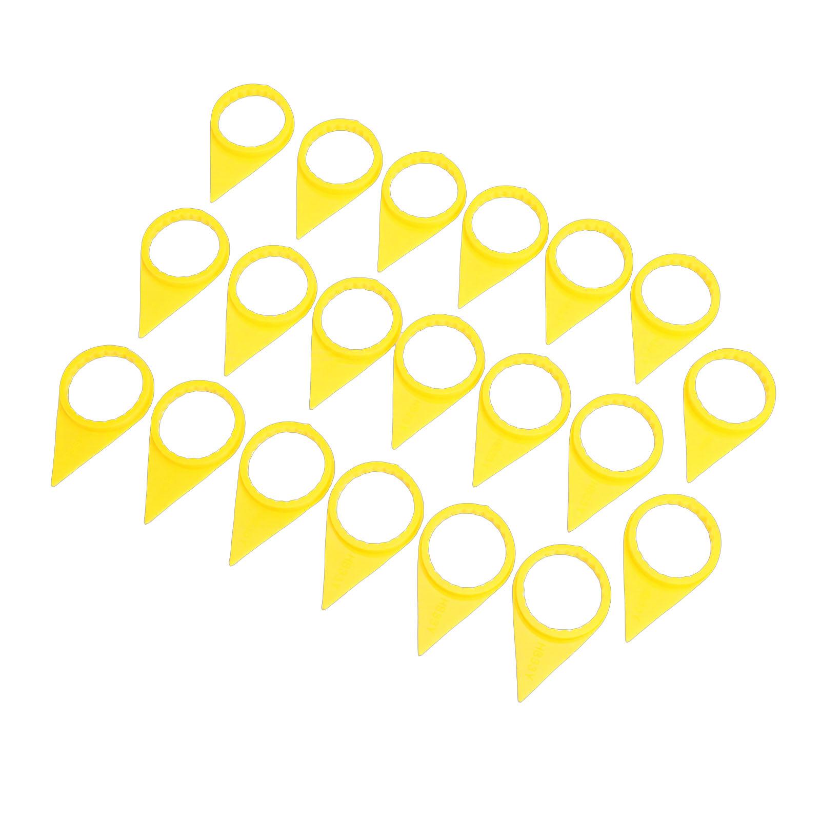 20 ШТ. Свободные индикаторы гаек колесных дисков Высококонтрастные желтые 33 мм Визуальные стрелки-предупреждения для гаек колесных дисков грузовиков