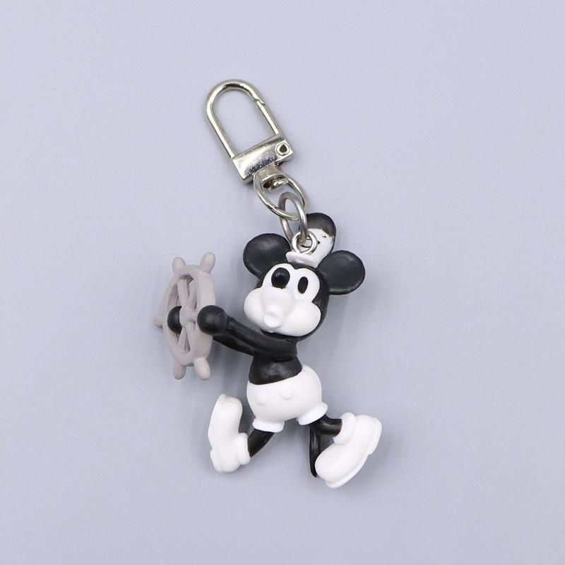 Cute Doll Anime Mickey Pluto Mickey Cartoon Car Keychain Backpack Decoration Pendant Christmas Toy Gift