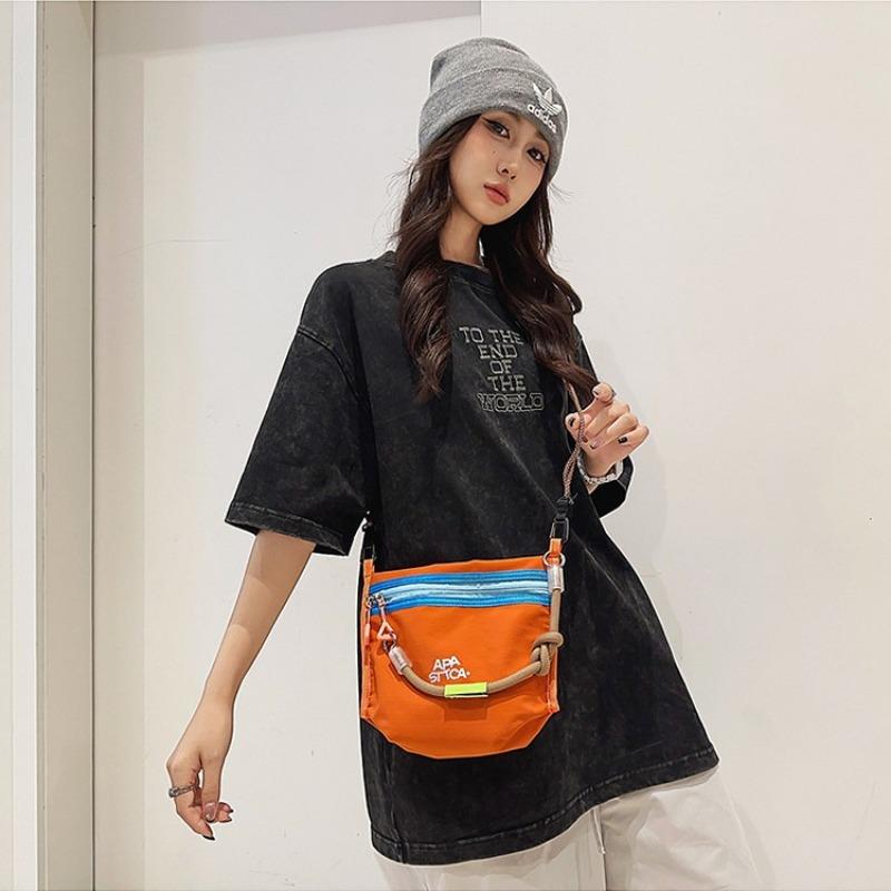 Summer New Fashion Trend Nylon Shoulder Bag Casual Messenger Women's Bag Large Capacity Small Square Bag
