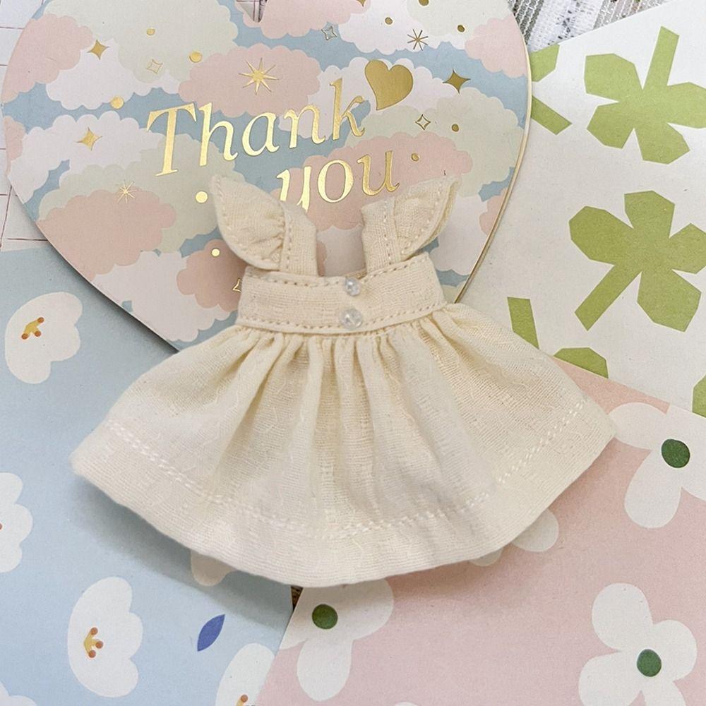 Short/Long Sleeve Printed Dresses White Cardigan for 1/11 OB11 Dolls Tops for 1/12 BJD Dolls Outfits Dresses DIY Doll Clothes