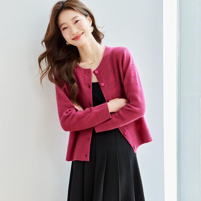 

Women s 100% Wool Thin Knit Cardigan M