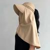 Wide Brim Shawl Fisherman Hat Sunscreen Hiking Bucket Hat Foldable Women Sun Hat  Fishing