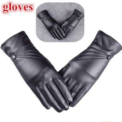 Móda Ležérní Ženy Dívka Kožené Zimní Super teplé rukavice Kašmírový dárek