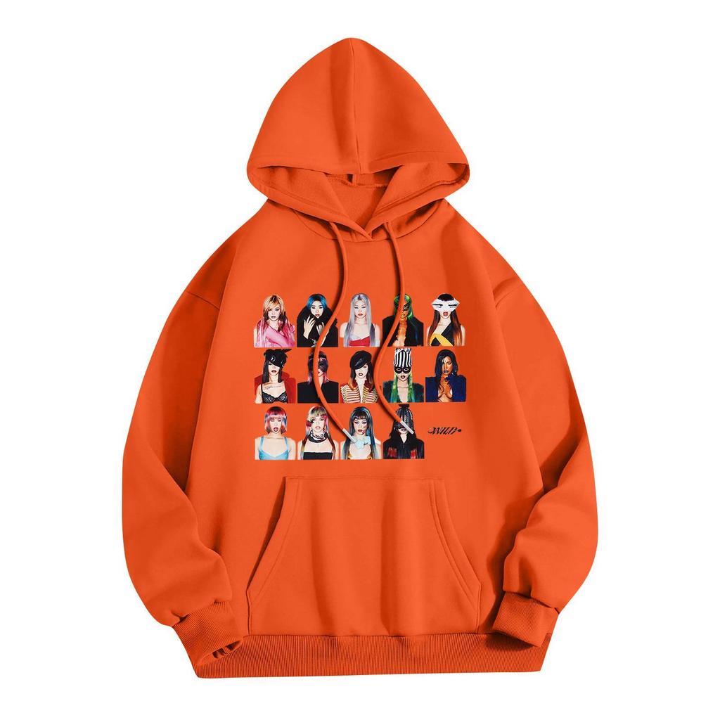 Unisex Lightweight Long Sleeve Hooded Pullover Sweatshirt with Print for Everyday Casual Wear