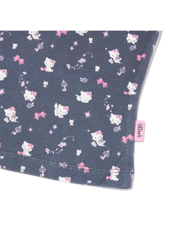 KIRSH X Charmy Kitty All-Over Crop T-Shirt [Navy]