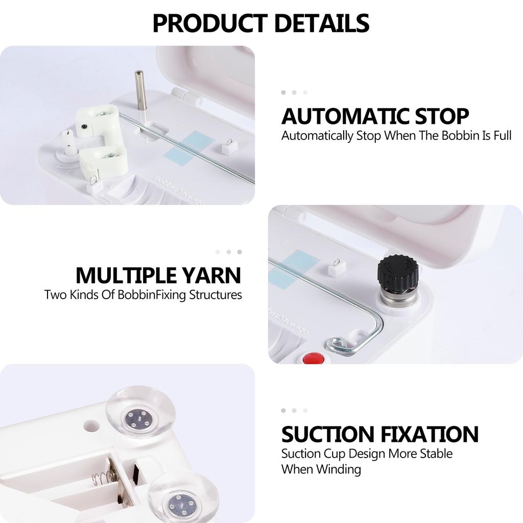 Electrical Automatic Portable Bobbin Winder with Handle Domestic Industrial Sewing Machine Thread Winder Winding Assistant Tool