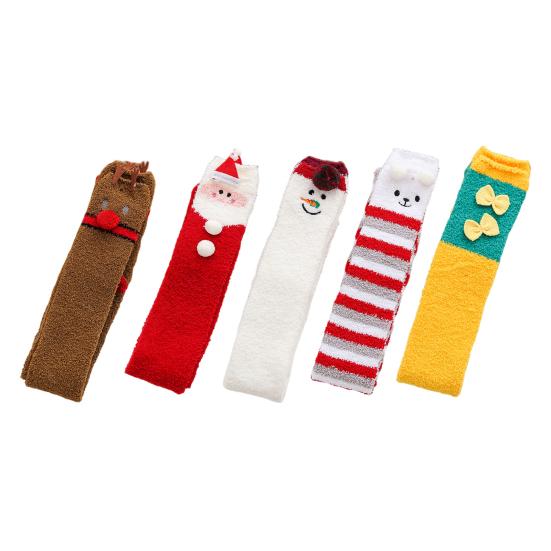 Christmas Thigh High Fuzzy Socks for Women Cute Cartoon Over The Knee Socks Winter Long Leg Warm Fluffy Stockings