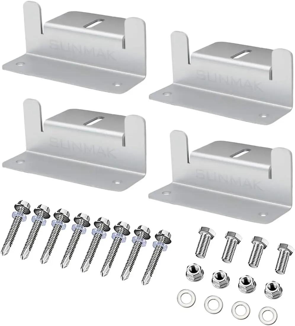 

Комплекты кронштейнов для крепления солнечных панелей, Кронштейн Z-типа из алюминия для крепления фотоэлектрических панелей на крышу, для автомобиля, лодки, дома на колесах, яхты