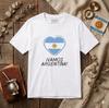 Argentina Football Heart T-Shirt | World Champions Soccer Fan Apparel