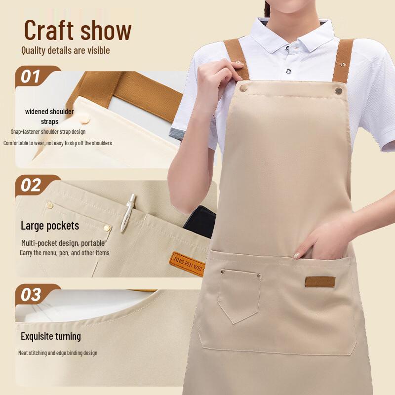 Handun 3-Piece Waterproof Canvas Halter Apron Set