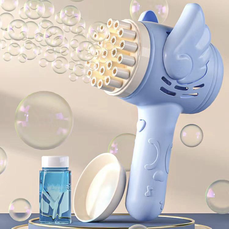Popular Handheld Luminous Gatling Bubble Gun: Fully Automatic Bubble-Blowing Toy for Kids