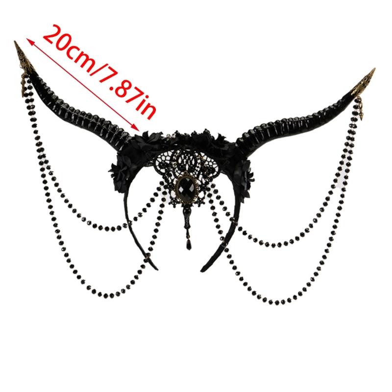 Lightweight Horn Headpiece Devil Headbands Headwear Fashion Statement for Women
