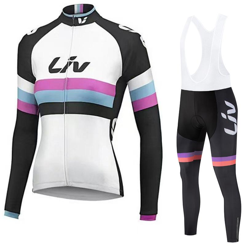 Bicycle Jersey Women's Bicycle Bib  Road Bike Cycling Suit Set Bicycle Shirt Shoulder Pants Autumn Long Sleeved Breathable Cycling Suit Set 2026